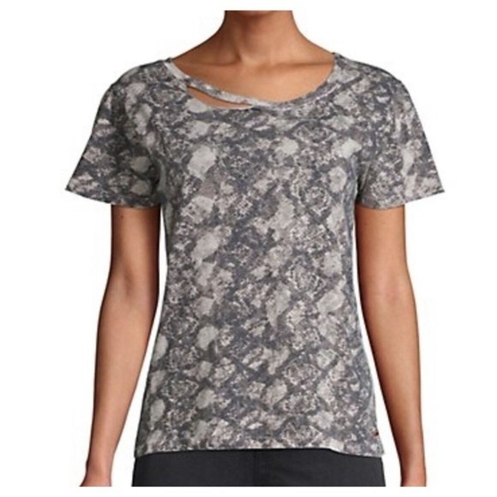 N: philanthropy snake skin ripped shirt NEW WITHOUT TAGS